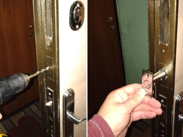 замена замка в металлической двери